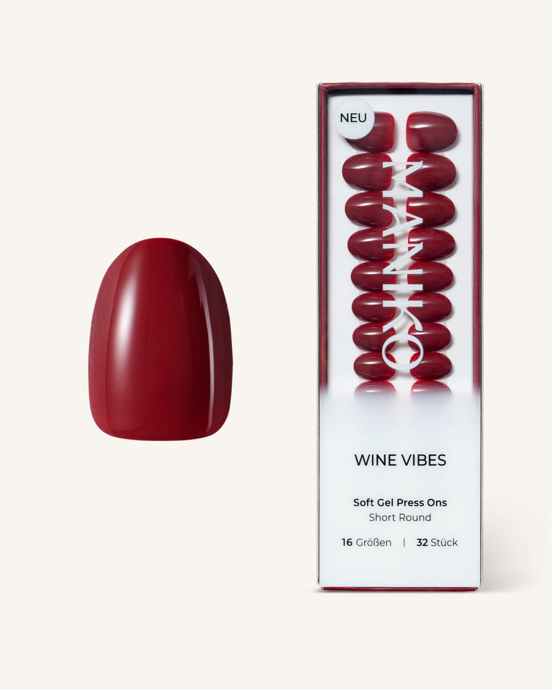 Wine Vibes (Court, Rond) - Press Ons