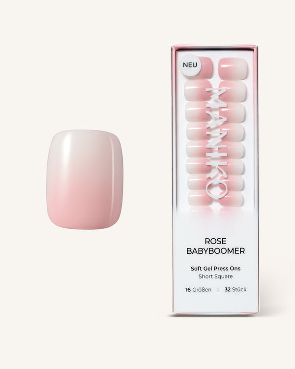 Rose Babyboomer (Court, Carré) - Press Ons