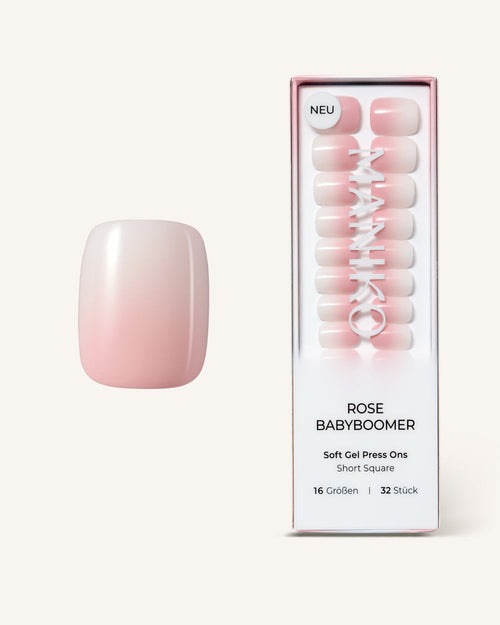 Rose Babyboomer (Court, Carré) - Press Ons