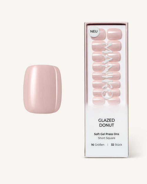 Glazed Donut (Court, Carré) - Press Ons