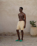 Short éponge homme beige Angarde packshot profile