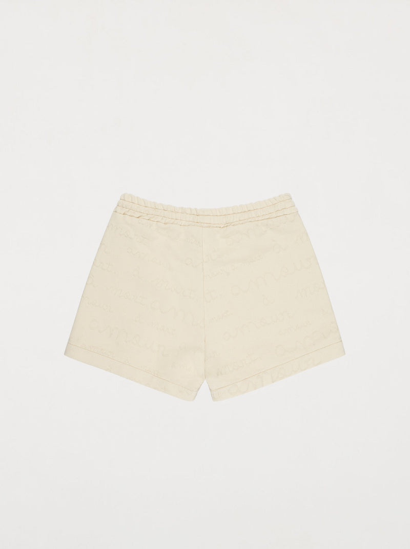 Short AMOUR jacquard écru