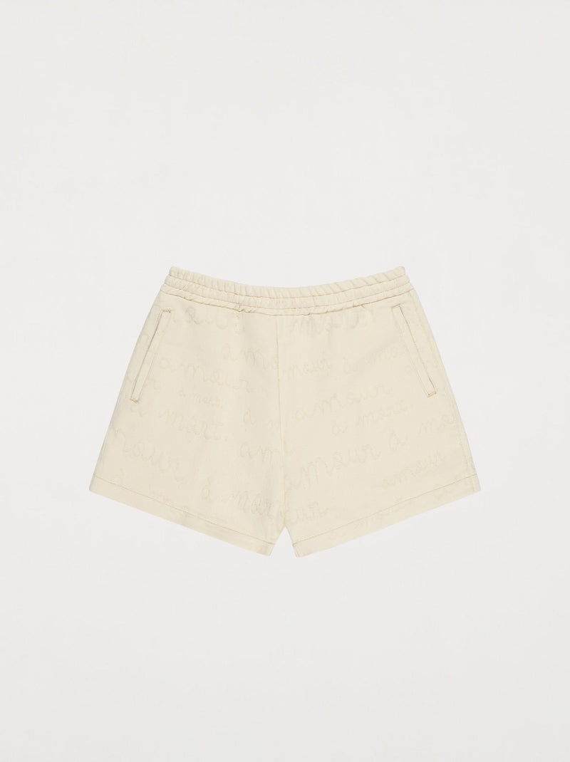 Short AMOUR jacquard écru