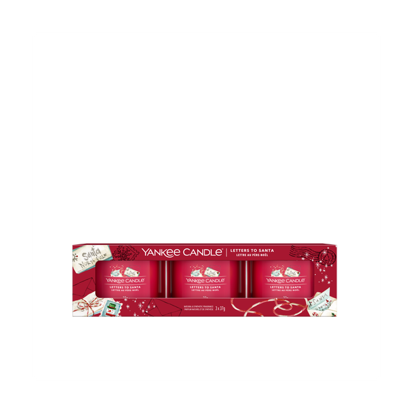 3 Velas Votivas de Vidrio - Cartas a Papá Noel