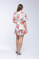 Robe Sylvia - Floral Blanc