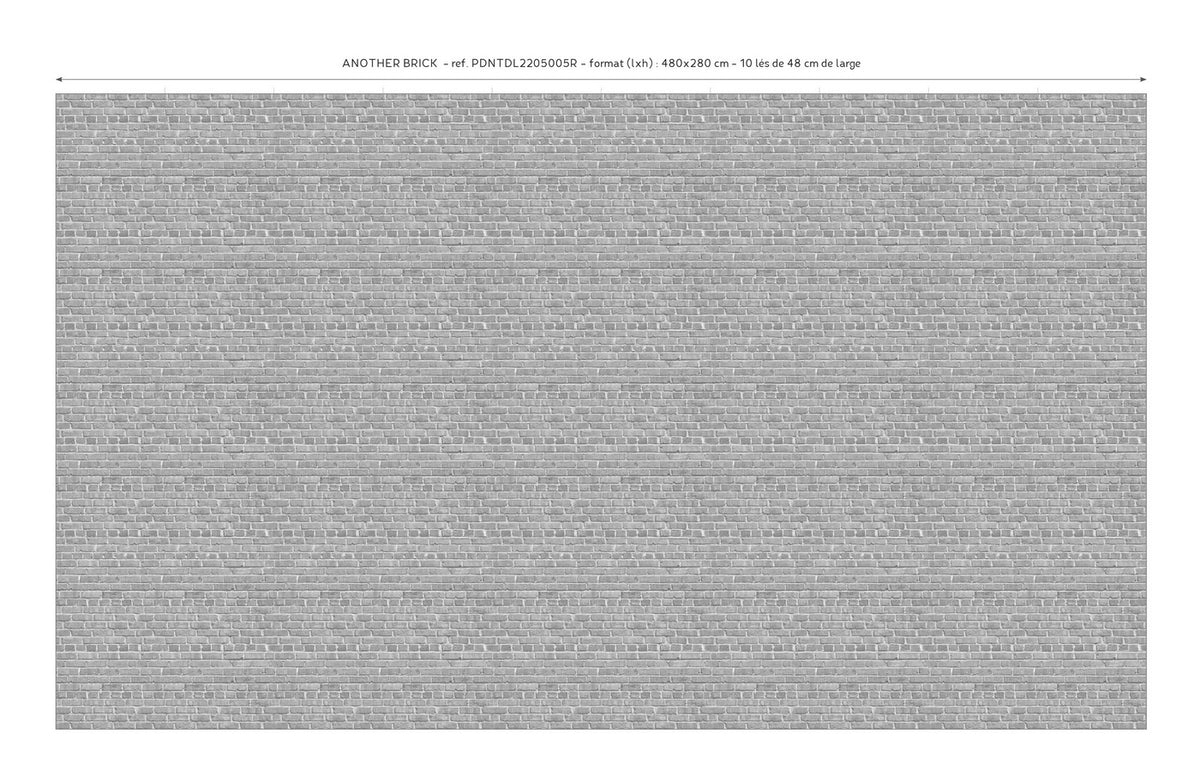 Papier Peint Panoramique Another Brick - Gris