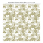 Lé Papiers De Ninon – Papier Peint Panoramique Groove - Sauge - Sauge, papier peint à motifs géométriques de cercles et demi-cercles