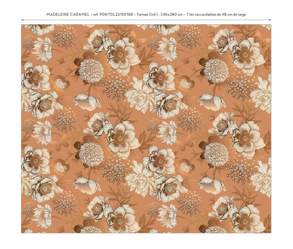 Madeleine Panoramic Wallpaper - Caramel