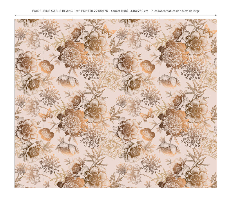 Panoramic Wallpaper - Madeleine - White Sand