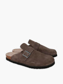 Zuecos Izar Velour Gris Oscuro