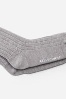 Double stripe textured socks - Gray