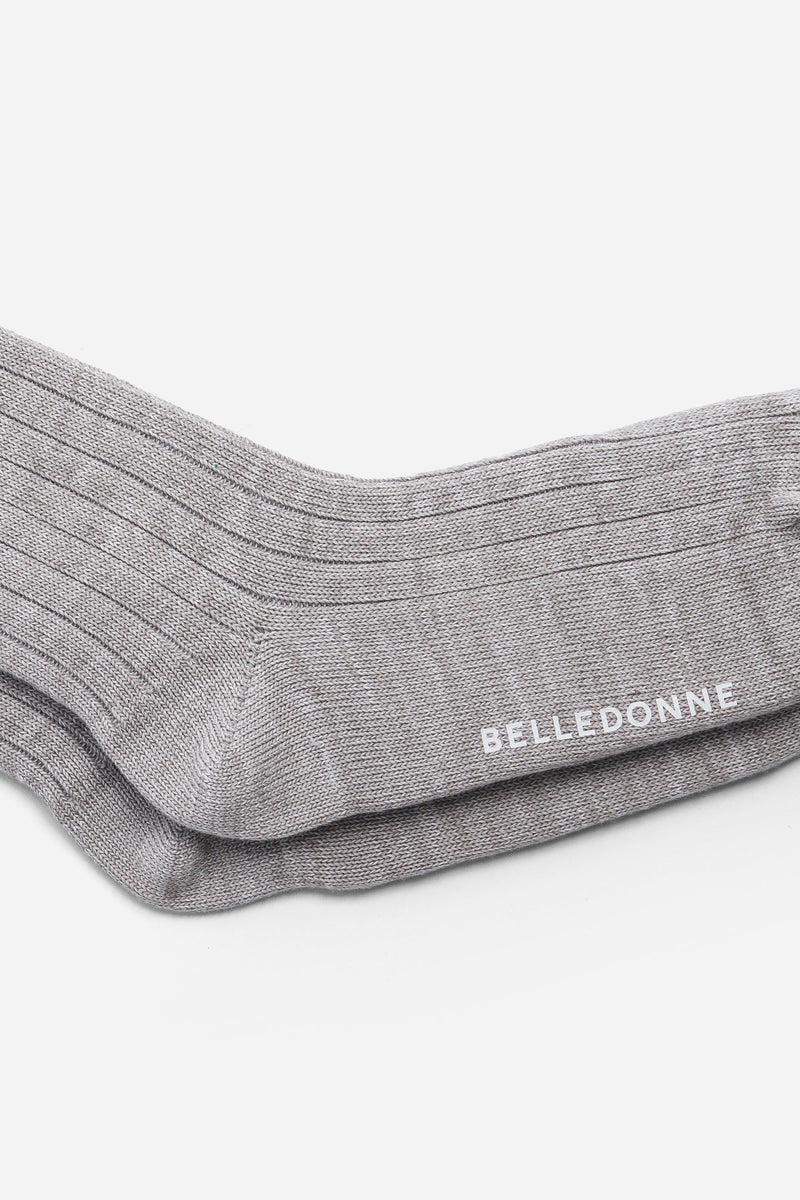 Double stripe textured socks - Gray