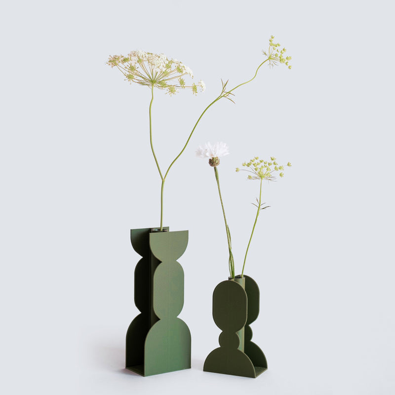 Soliflore Figure Vase - Olive Green