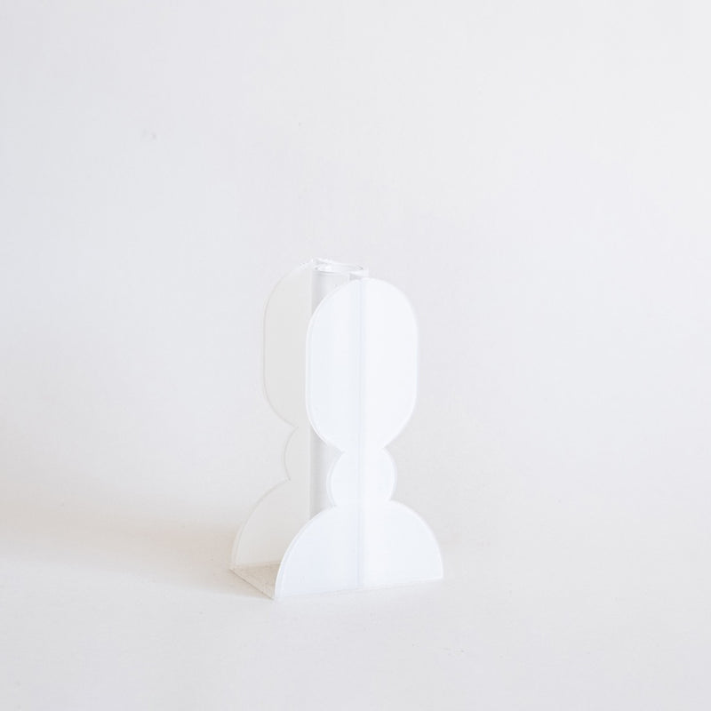 Small, Translucent, Figure-Shaped Soliflore Vase