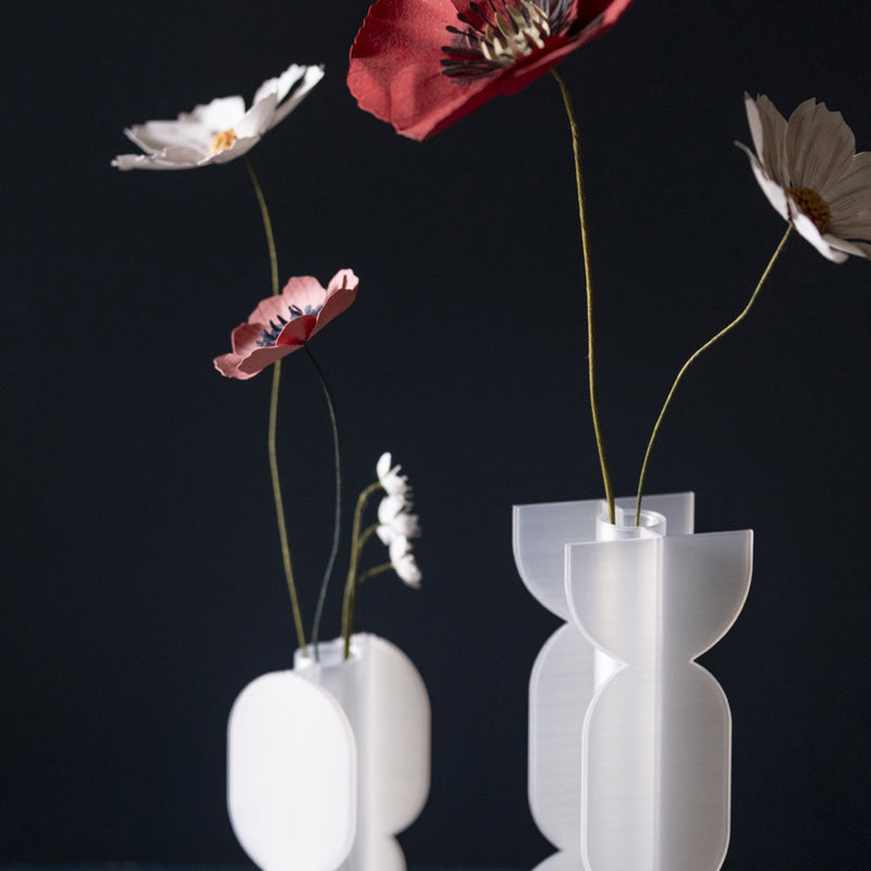 Small, Translucent, Figure-Shaped Soliflore Vase