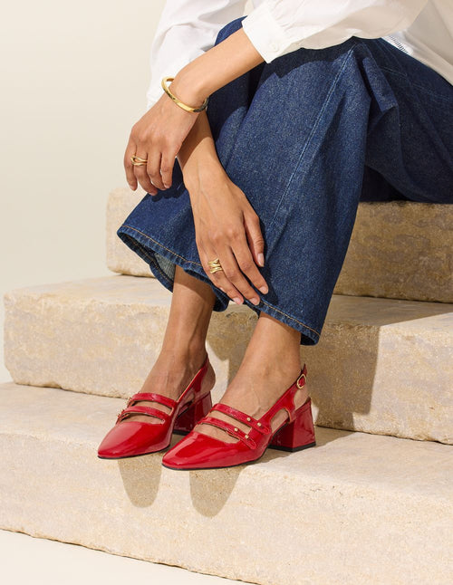 Escarpins Soline - Cuir Verni Rouge