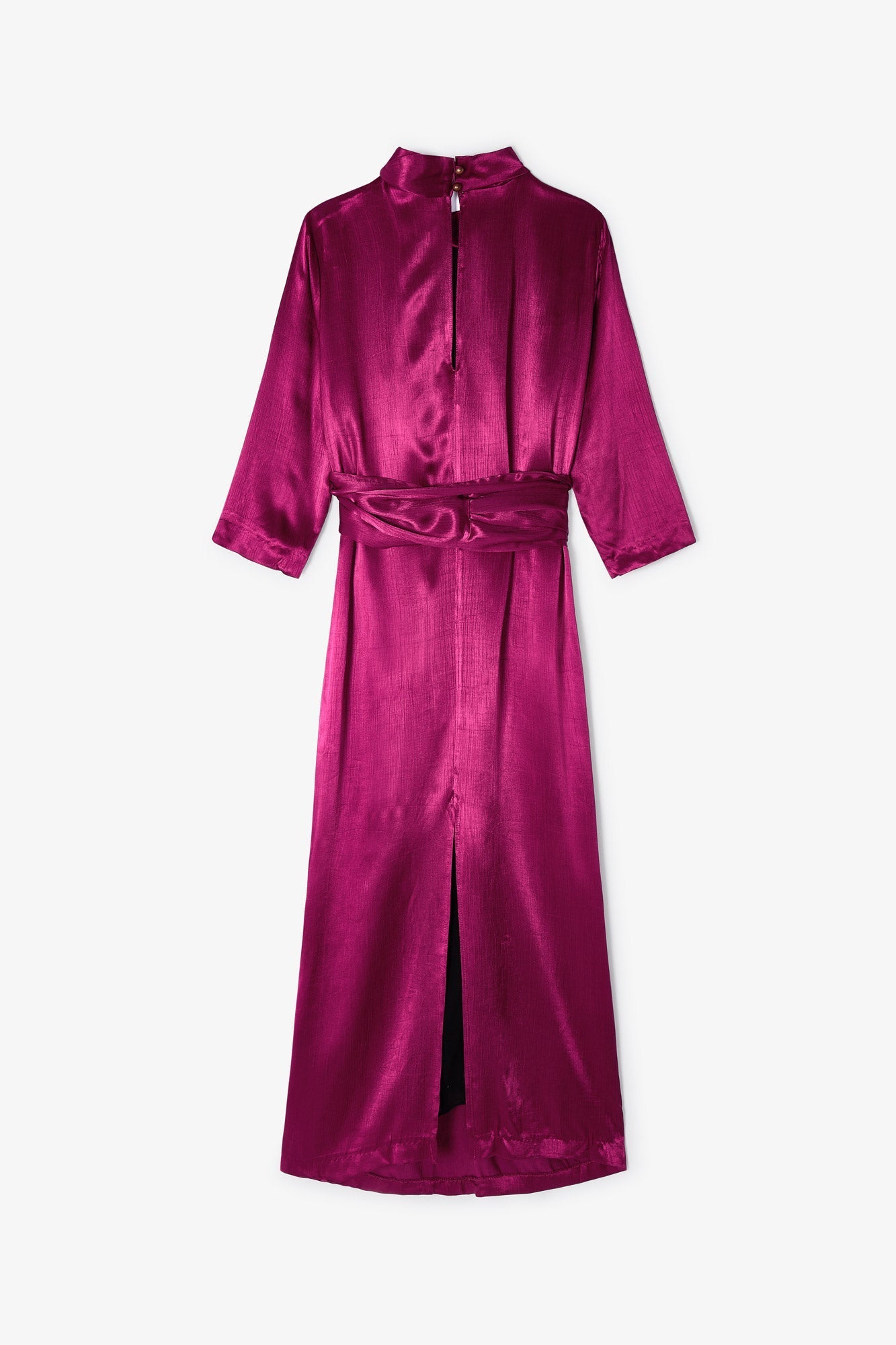 Robe Clotilde Saten Arruguilla Ciruela
