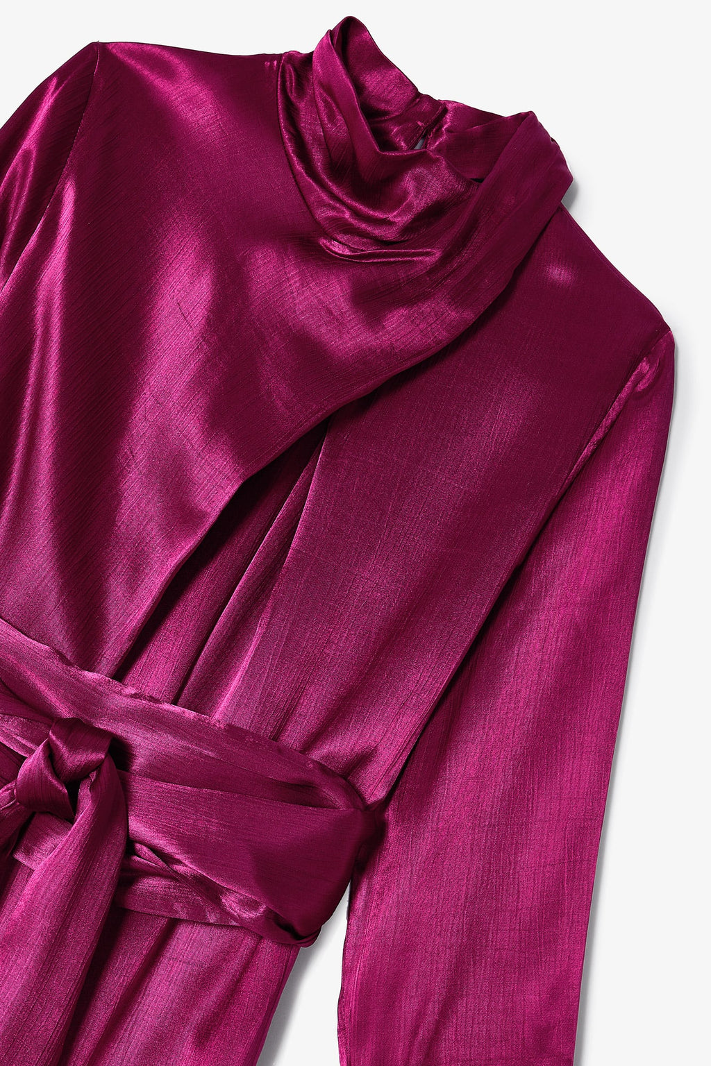 Robe Clotilde Saten Arruguilla Ciruela