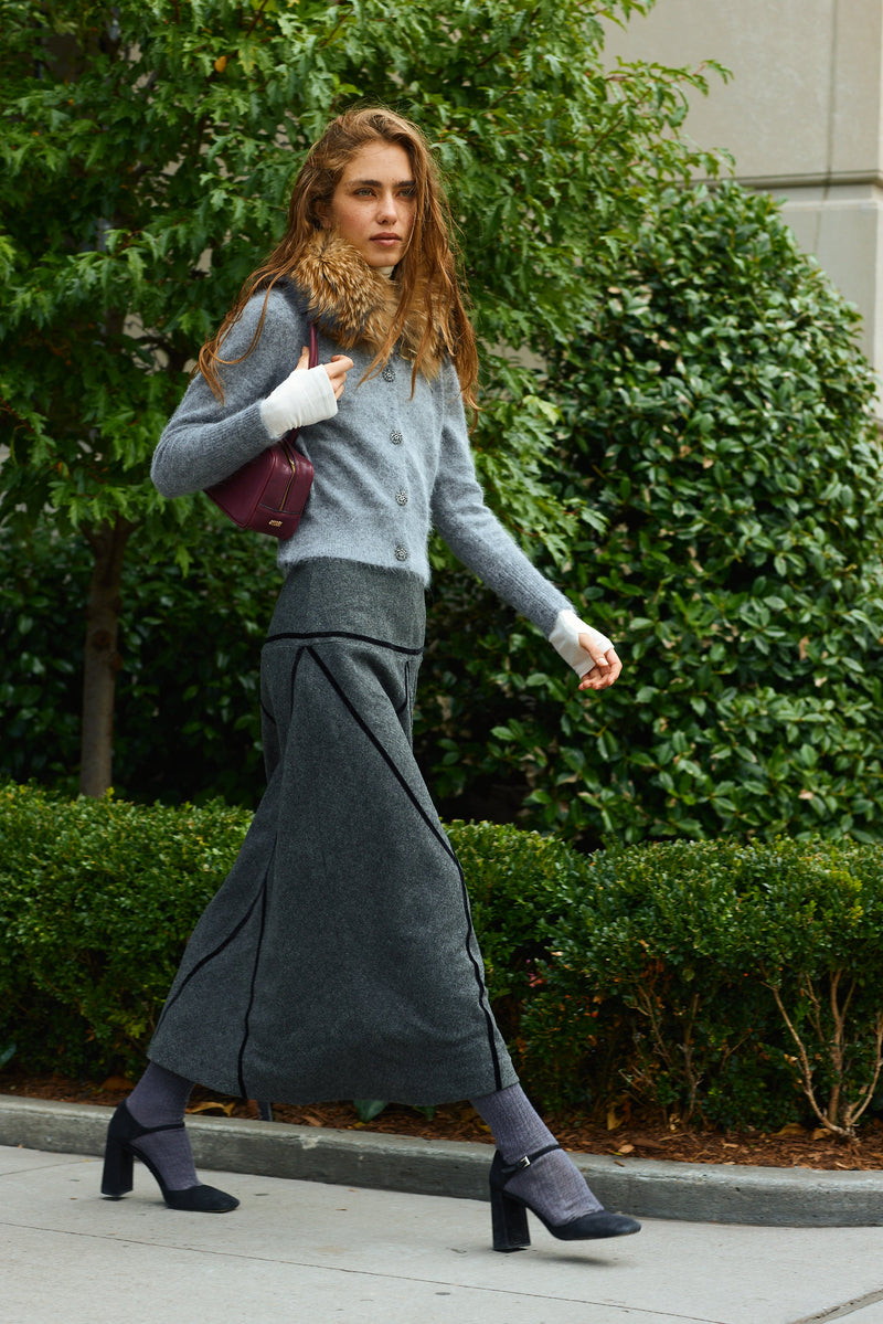 Jupe Losange Shetland Anthracite