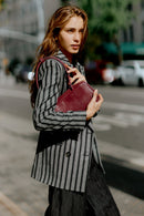Blazer Emily Rayé Gris