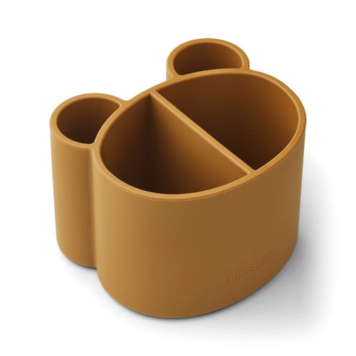 Portalápices oso caramelo dorado - Selección Liewood disponible en amaetc.com, concept store ecológico para niños