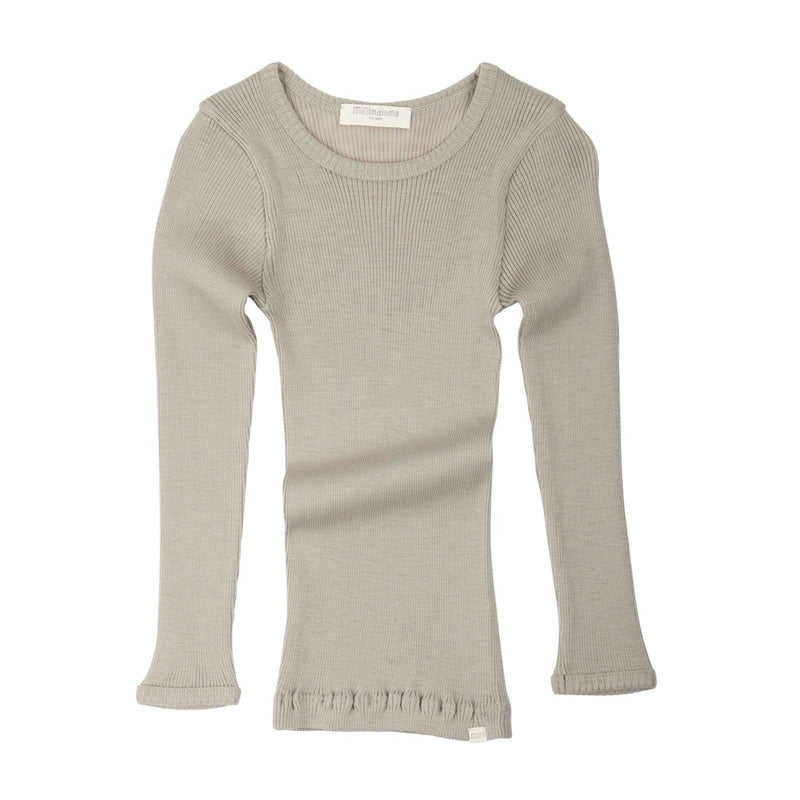 T-shirt Atlantic en laine mérinos winter fog - Sélection Minimalisma à retrouver sur amaetc.com, concept store eco friendly pour enfants