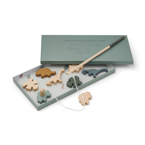 Sebastian dino magnetic fishing game from LIEWOOD - Liewood selection available on amaetc.com, eco friendly concept store for children