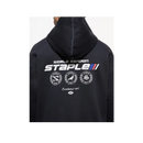 Staple - Sudadera con capucha Circuit Charcoal - Negro