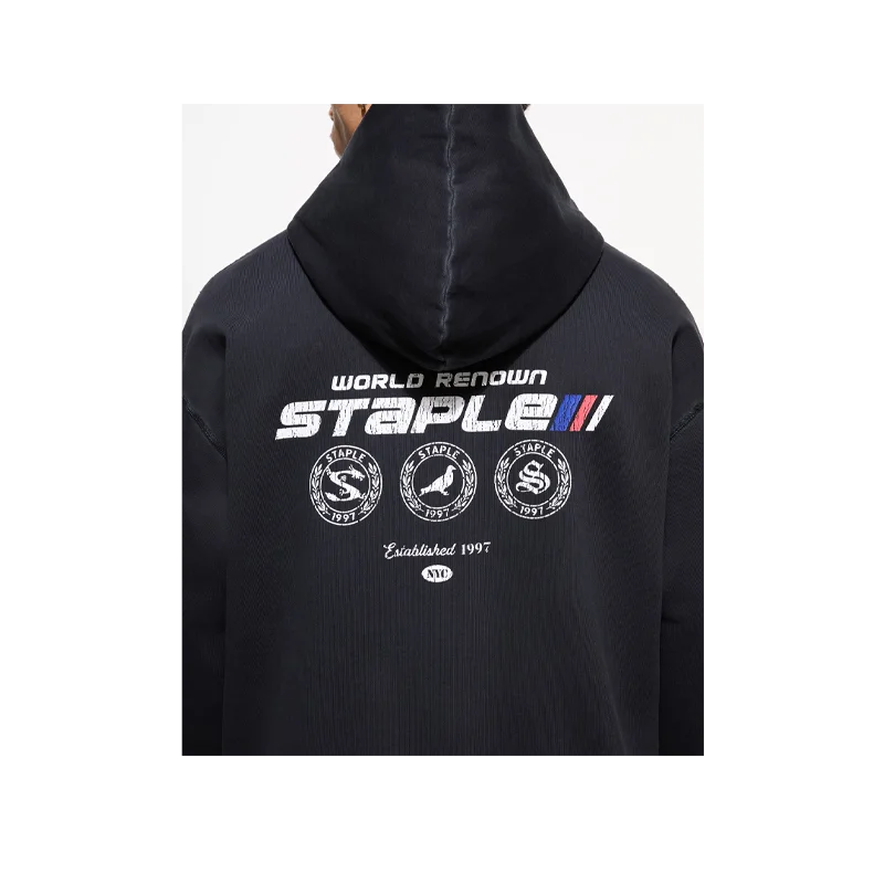 Staple - Sudadera con capucha Circuit Charcoal - Negro