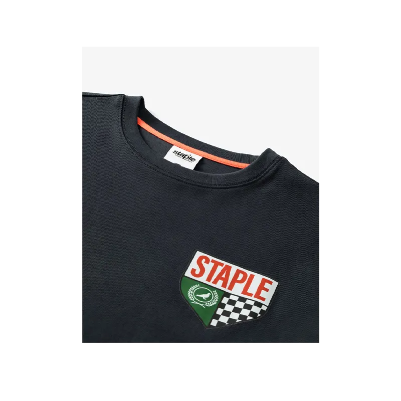 Staple - Camiseta azul marino de patrocinadores - Negro