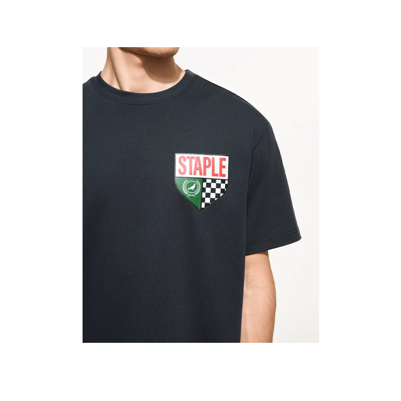 Staple - Camiseta azul marino de patrocinadores - Negro