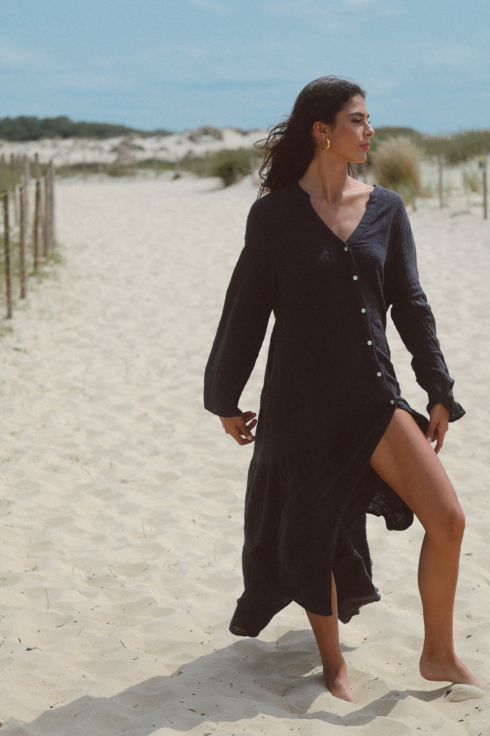Stella Dress - Charcoal