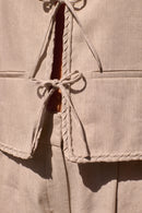 Miguel Beige Linen Vest