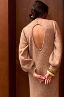Robe Maille Noelle Camel