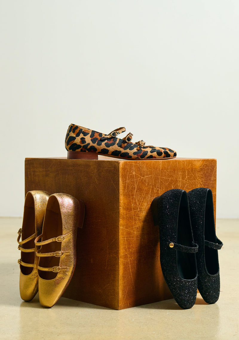 Bebé Simona Negro Glitter