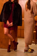 Robe Maille Noelle Camel
