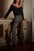 Pantalon Onyx Sequins Fleuris