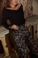 Pantalon Onyx Sequins Fleuris