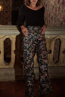 Pantalon Onyx Sequins Fleuris
