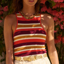 Top Garrett Rayé Terracotta
