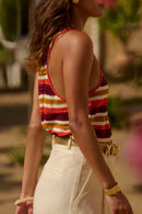 Top Garrett Rayé Terracotta