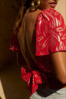 Top Lizia Rouge Lurex