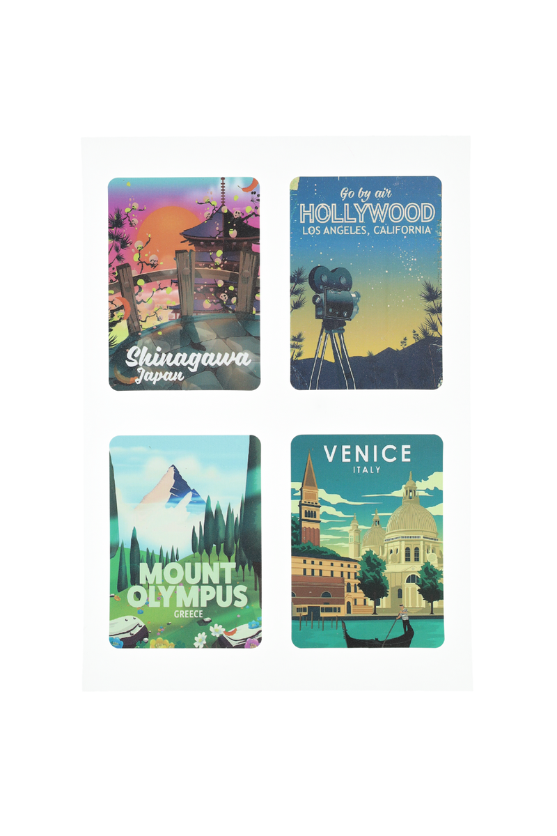 Planche De 12 Stickers - Cities