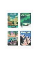 Planche De 12 Stickers - Cities