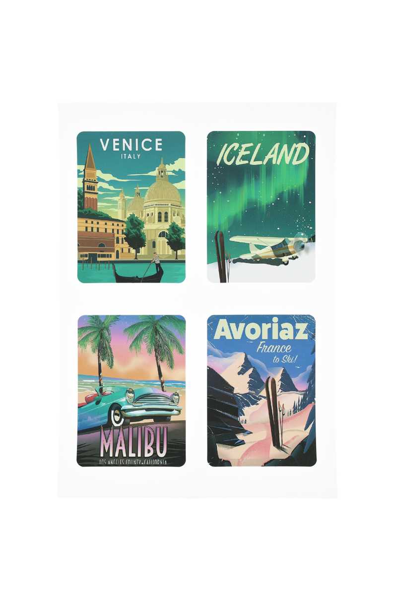 Planche De 12 Stickers - Cities