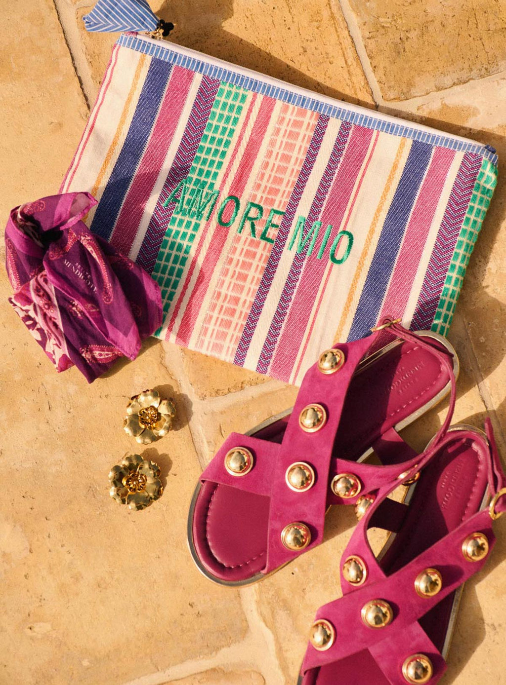 Eva Xl Pouch - Stripes Multico