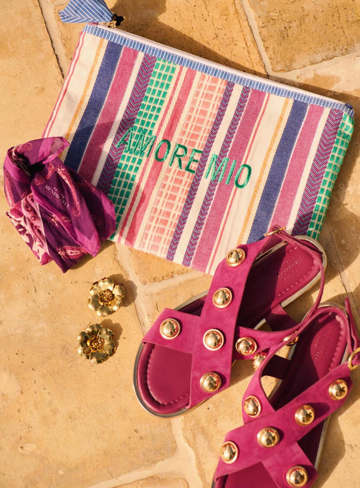Eva Xl Pouch - Stripes Multico