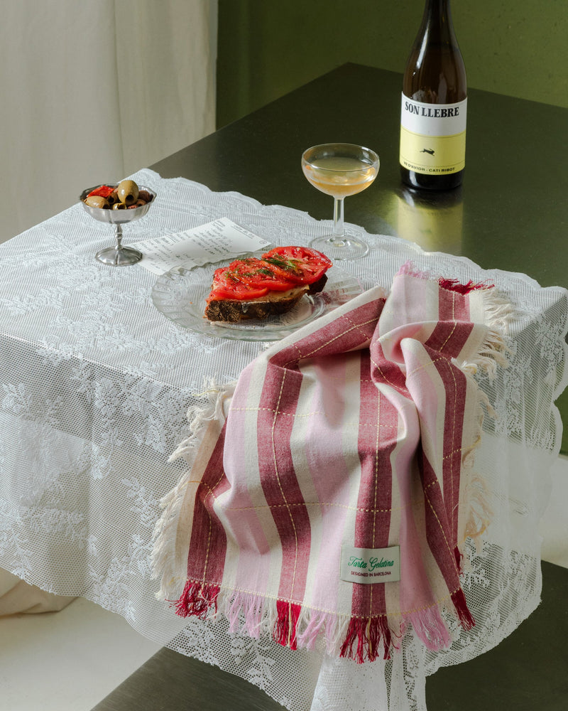 Striped - Serviettes De Table - Lot De 2 - Coloris Au Choix