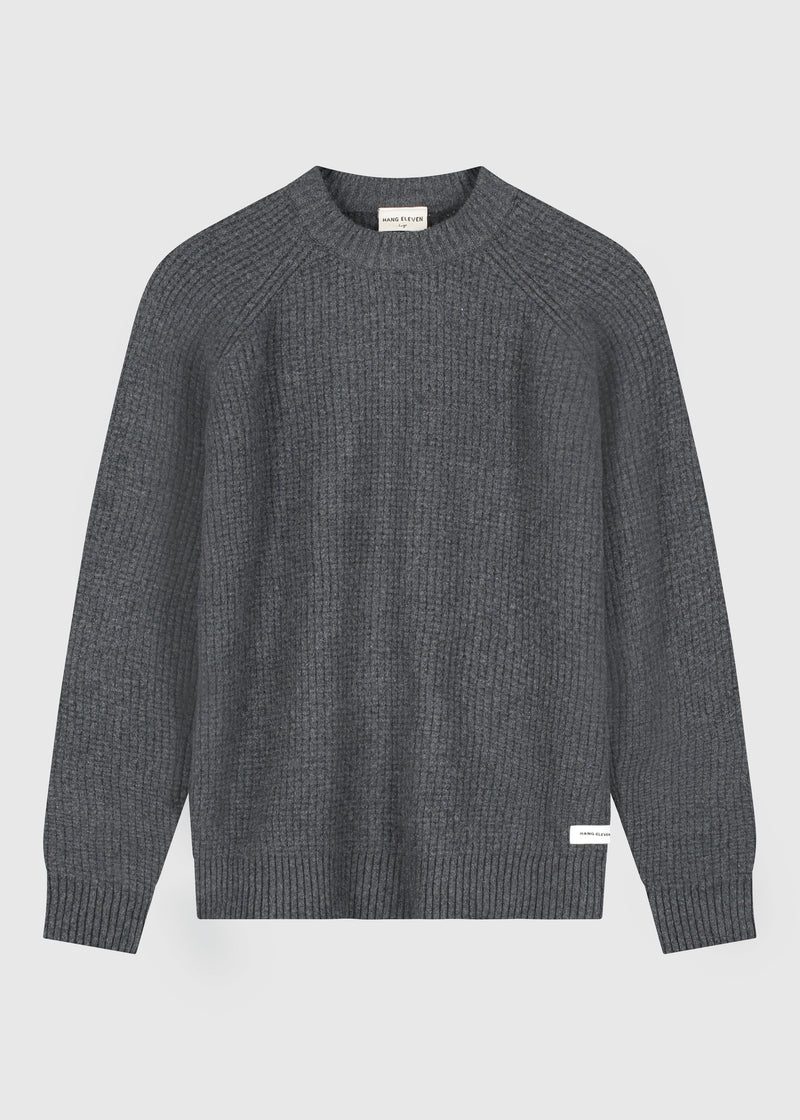 Suéter De Cuello Redondo Con Cuello Redondo - Antracita