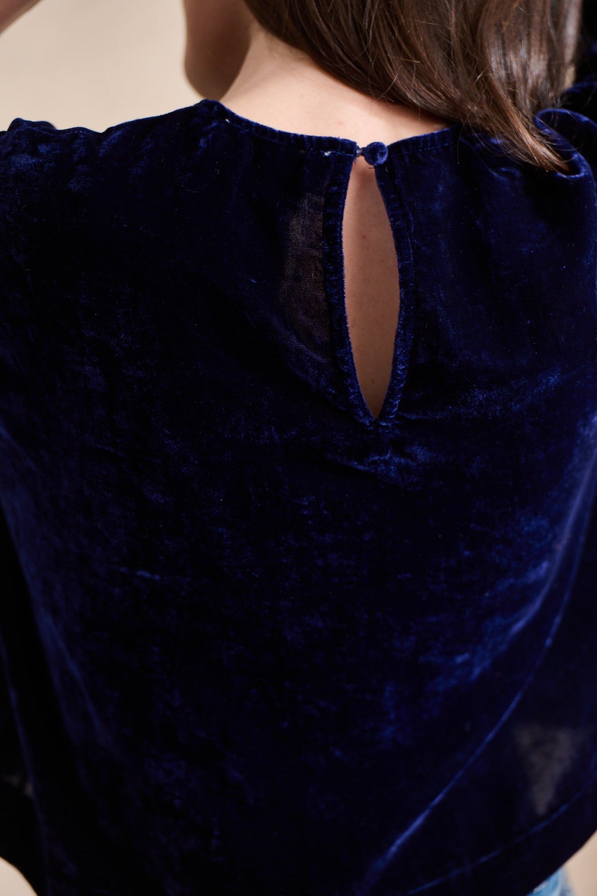 Basile Blouse - Navy Blue